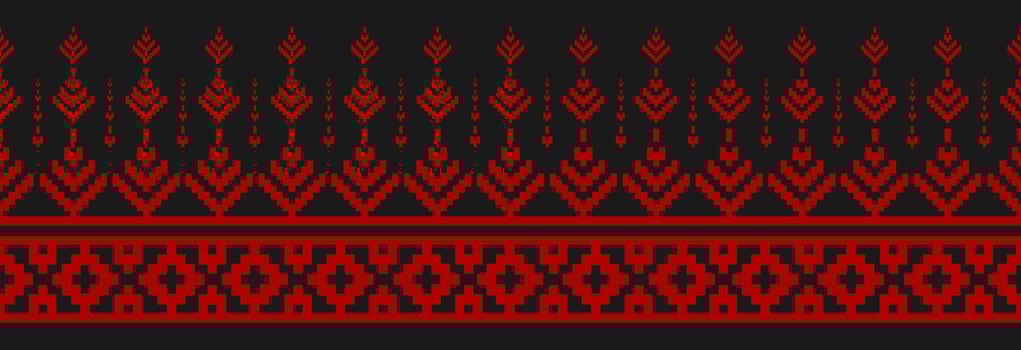 Border ethnic tribal pattern art. folk embroidery, and Mexican style. Aztec geometric ornament print. vector