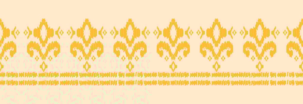 Border ethnic ikat pattern art. folk embroidery, and Mexican style. Aztec geometric ornament print. vector