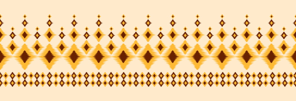 Border ethnic ikat pattern art. folk embroidery, and Mexican style. Aztec geometric ornament print. vector