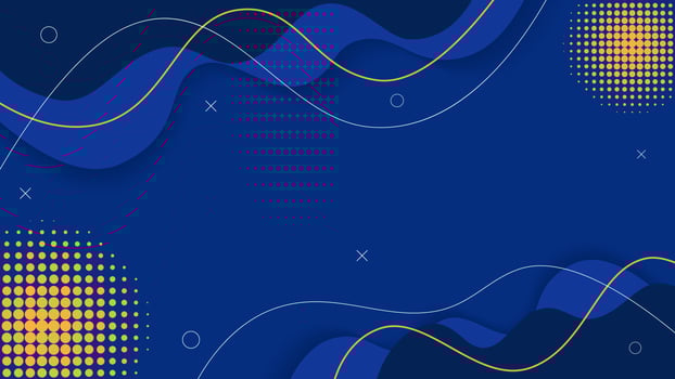 Memphis blue background with halftone and line elements for wallpaper, web banner or landing page vector