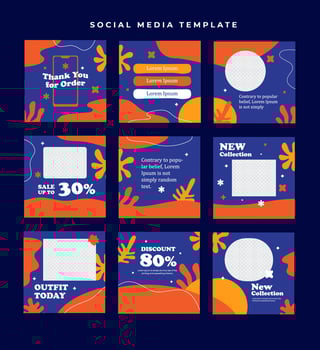 kids clothing social media collection vector