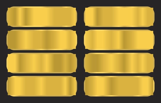 golden metal pallete on a black background vector