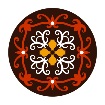 typical pattern of the Dayak tribe in a circle png