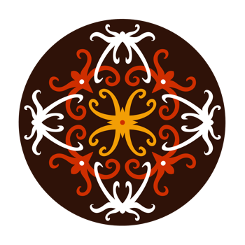 typical pattern of the Dayak tribe in a circle png