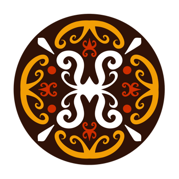 typical pattern of the Dayak tribe in a circle png