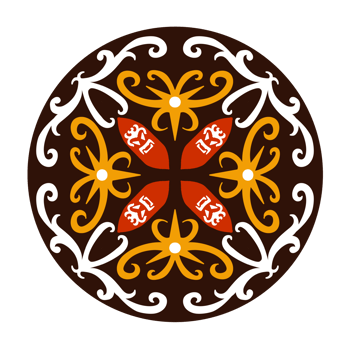 typical pattern of the Dayak tribe in a circle png