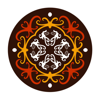 typical pattern of the Dayak tribe in a circle png