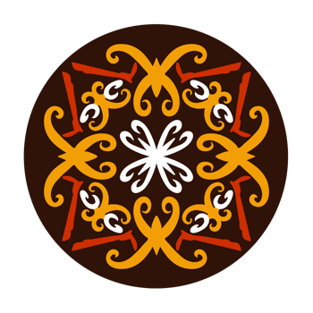 typical pattern of the Dayak tribe in a circle png