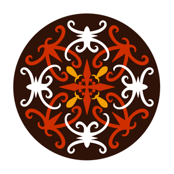 typical pattern of the Dayak tribe in a circle png