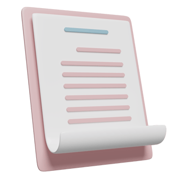 3d pink clipboard white checklist paper icon isolated. project plan, business strategy concept, 3d render illustration png