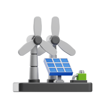 renewable energy illustration 3d png