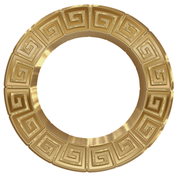 3D Gold Rendering Chinese Symbol. png