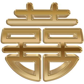 3D Gold Rendering Chinese Symbol. png