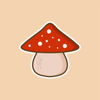 Mushroom icon flat design vector illustration.