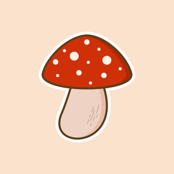 Mushroom icon flat design vector illustration.