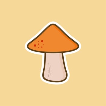 Mushroom icon flat design vector illustration.