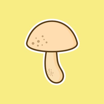 Mushroom icon flat design vector illustration.