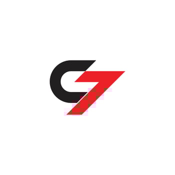 letter c7 simple arrow geometric simple logo vector