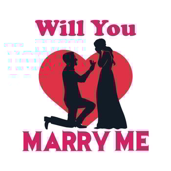 Will you Marry me- Valentine's T Shirt Design Vector. Lettering on white background. vector