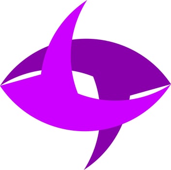 illustration of a shark. purple logo. the illustrations and clipart. logo design. vector