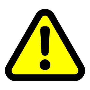 Warning Hazard Sign on Transparent Background png