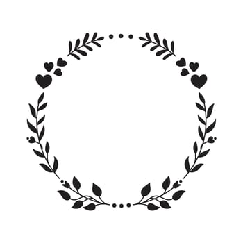 circle Floral frames and borders vector illustration