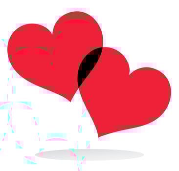 Collection of heart illustrations, Love symbol icon set, love symbol vector