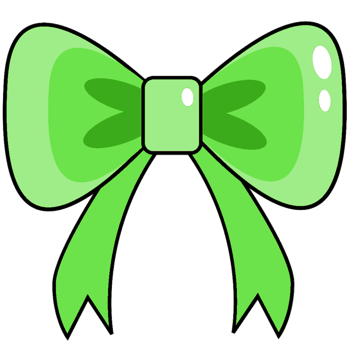 green bow ribbon png