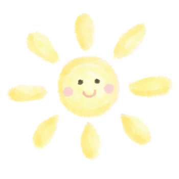 cute sun watercolor png