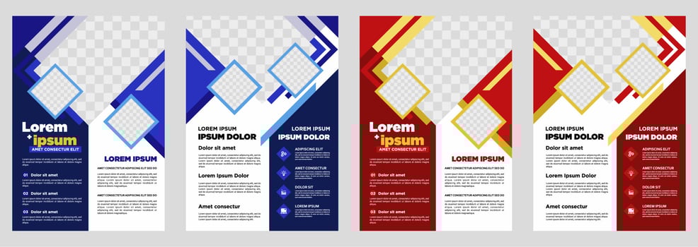 Brochure design  cover modern layout  annual report  poster  flyer in A4 with colorful triangles vector