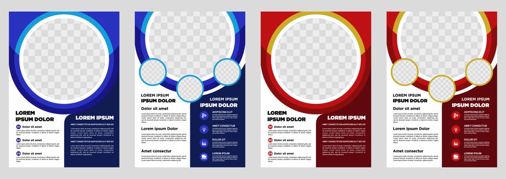 Brochure design  cover modern layout  annual report  poster  flyer in A4 with colorful triangles vector