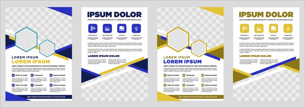 Brochure design  cover modern layout  annual report  poster  flyer in A4 with colorful triangles vector