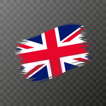 United Kingdom national flag. Grunge brush stroke. vector