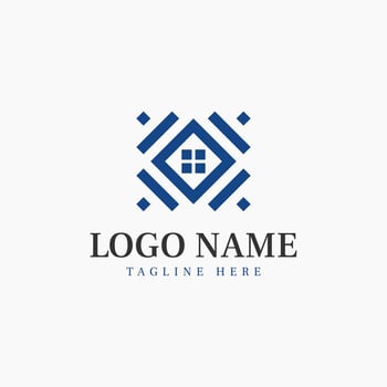 abstract modern house logo vector