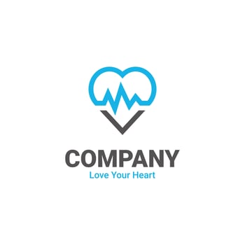 heart health love logo vector