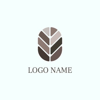 modern leaf nature logo abstract vector