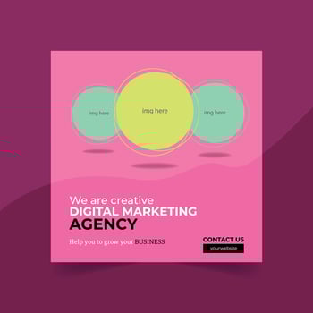 Digital marketing agency poster for social media instagram post vector