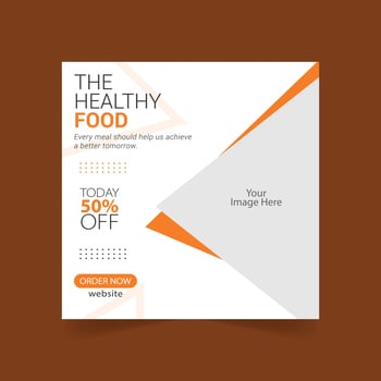 Healthy Food poster for social media post vector