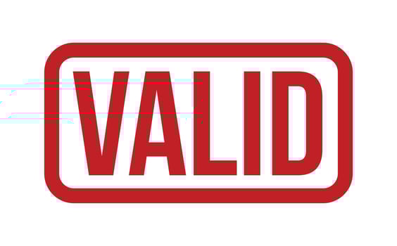 Valid Rubber Stamp vector