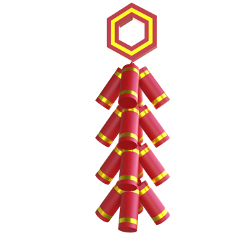 Firecrackers 3D Illustration png