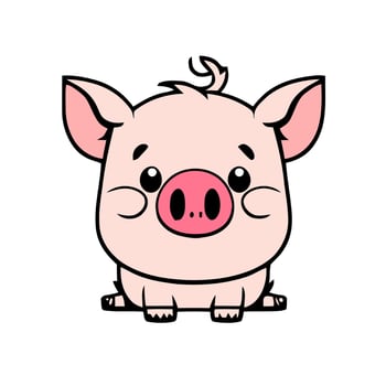 Cute Little Pig Illustration vector
