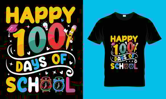 Happy 100 days of school vector