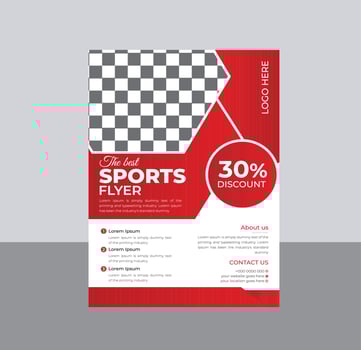 Sports, game competition flyer, poster template vector