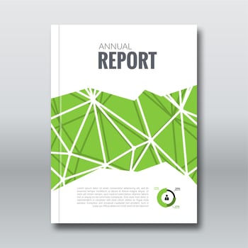 Cover Report Business Colorful Triangle Polygonal Geometric pattern Green Design Background, Cover Magazine, Brochure Book Cover Template, vector illustration