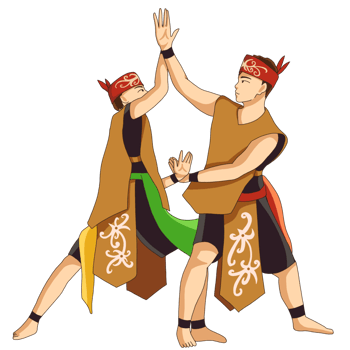 skepeng, the martial art of the Dayak tribe png