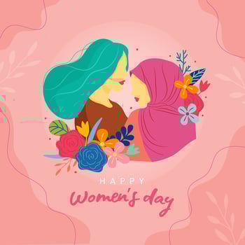 Happy women day social media tolerance vector