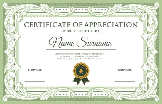 Victorian Classic Certificate vector