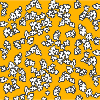 Popcorn pattern for packaging snacks. doodle popcorn. Popcorn fluffy flakes pattern. Popcorn Background pattern. vector