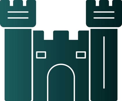 Castle Gate Vector Icon Design