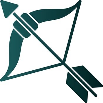 Bow Arrow Vector Icon Design
